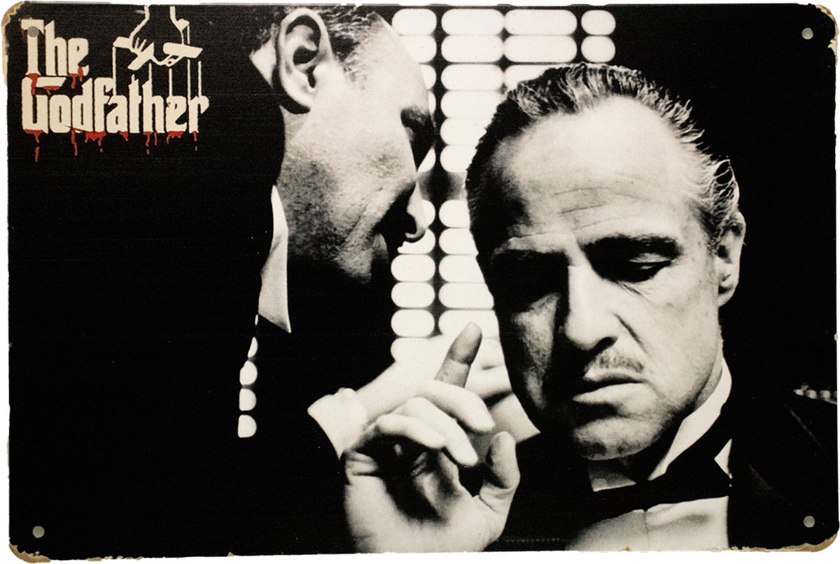 The godfather 2 - Metalen wandbord - Wandbord - Mancave - Mancave decoratie - Metal sign - Decoratie - Metalen borden - UV bestendig - 20 x 30cm - Bar decoratie - Wandborden - Metalen bord - Cave & Garden