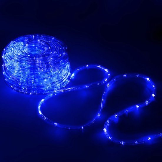Springos Lichtslang | Lichtsnoer | Lichtsnoer Binnen | Lichtsnoer Buiten | Lichtslinger | 10 m | Blauw | 240 LED - springos