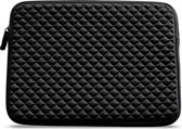 Coverzs Diamond Laptophoes 15,6 inch & 17 inch (zwart) -geschikt voor 15,6 inch laptop en 17 Inch laptop - Macbook hoes met ritssluiting - waterafstotende hoes