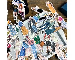 Stickerset Girl - 100 stuks - o.a voor gebruik in journals, srapbooking, kaarten maken, bulletjournals etc.