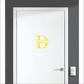 Sticker pour porte avec nom - Danielle - Jaune