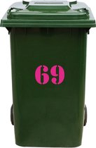Kliko Sticker / Vuilnisbak Sticker - Nummer 69 - 15,7 x 25 - Roze