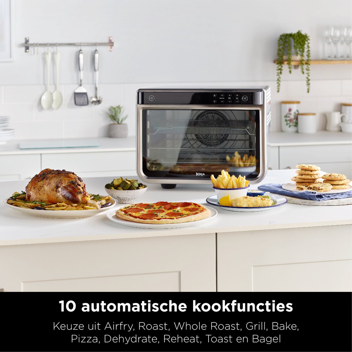 Ninja Foodi 10-in-1 Multifunction Oven [DT200UK] Mini Oven, Countertop  Oven, Air Fry, Pizza, Silver/Black 220-240 VOLTS NOT FOR USA
