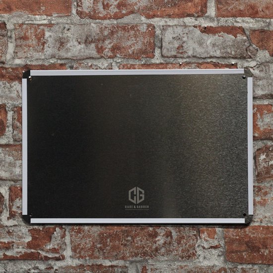 BBQ wandbord Golfplaat Warning BBQ zone 59 x 24 cm