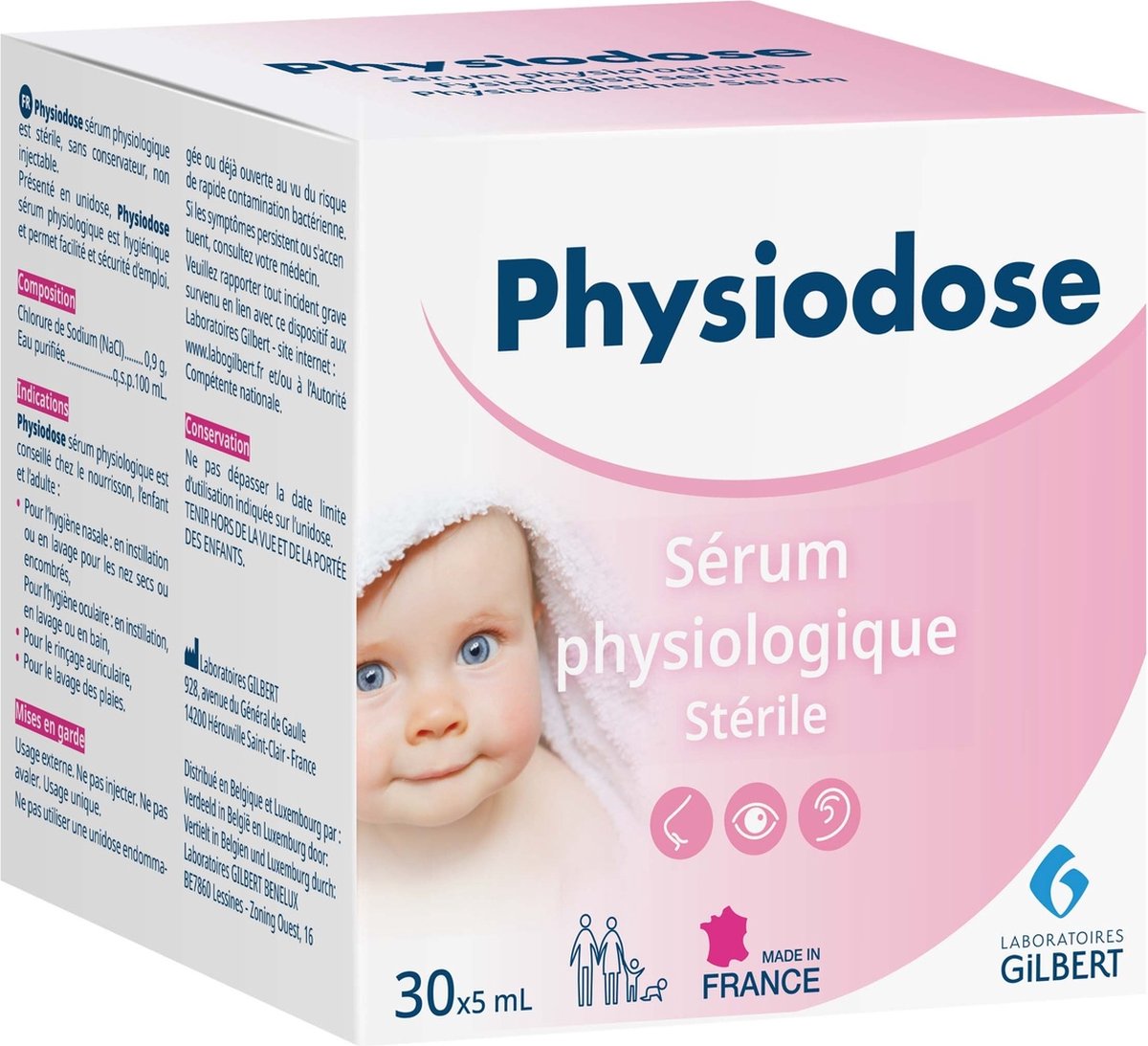 Gilbert Physiodose Baby fysiologisch serum 30 enkele dosis van 5 ml voor  pasgeborenen | bol