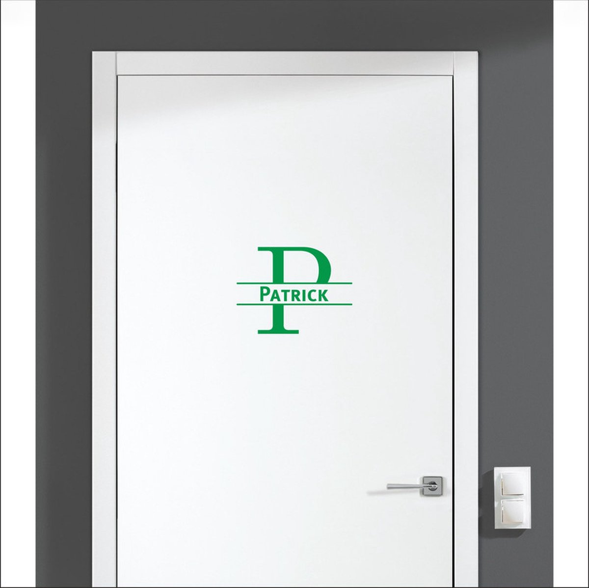 Deursticker Met Naam - Patrick - Groen