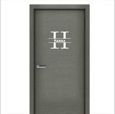 Sticker pour porte avec nom - Hanna - Wit