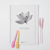 Planjeweek.nl | Prikkelarme A4 weekplanner Lotus planboekje / werkboek met ringband - jouw rustige weekoverzicht + maandoverzicht | Planner ideaal bij ADHD en burn-out | Plan jouw tijd & energie per kwartier!