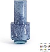Design Vaas Nuovo - Fidrio PURPLE BLUE - glas, mondgeblazen bloemenvaas - diameter 14,5 cm hoogte 30 cm