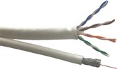 Technetix CAT6 UTP / COAX-18 4G/LTE proof combinatiekabel op rol voor binnen / wit - 20 meter
