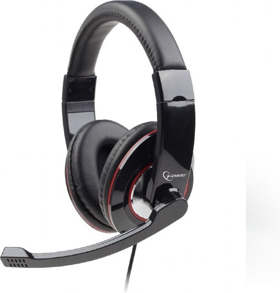Gembird MHS-001 - Koptelefoon met microfoon glossy zwart