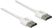 Dunne Premium HDMI kabel - versie 2.0 (4K 60Hz) / wit - 1,5 meter