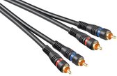 Tulp stereo audio kabel - verguld / koper - 1,5 meter