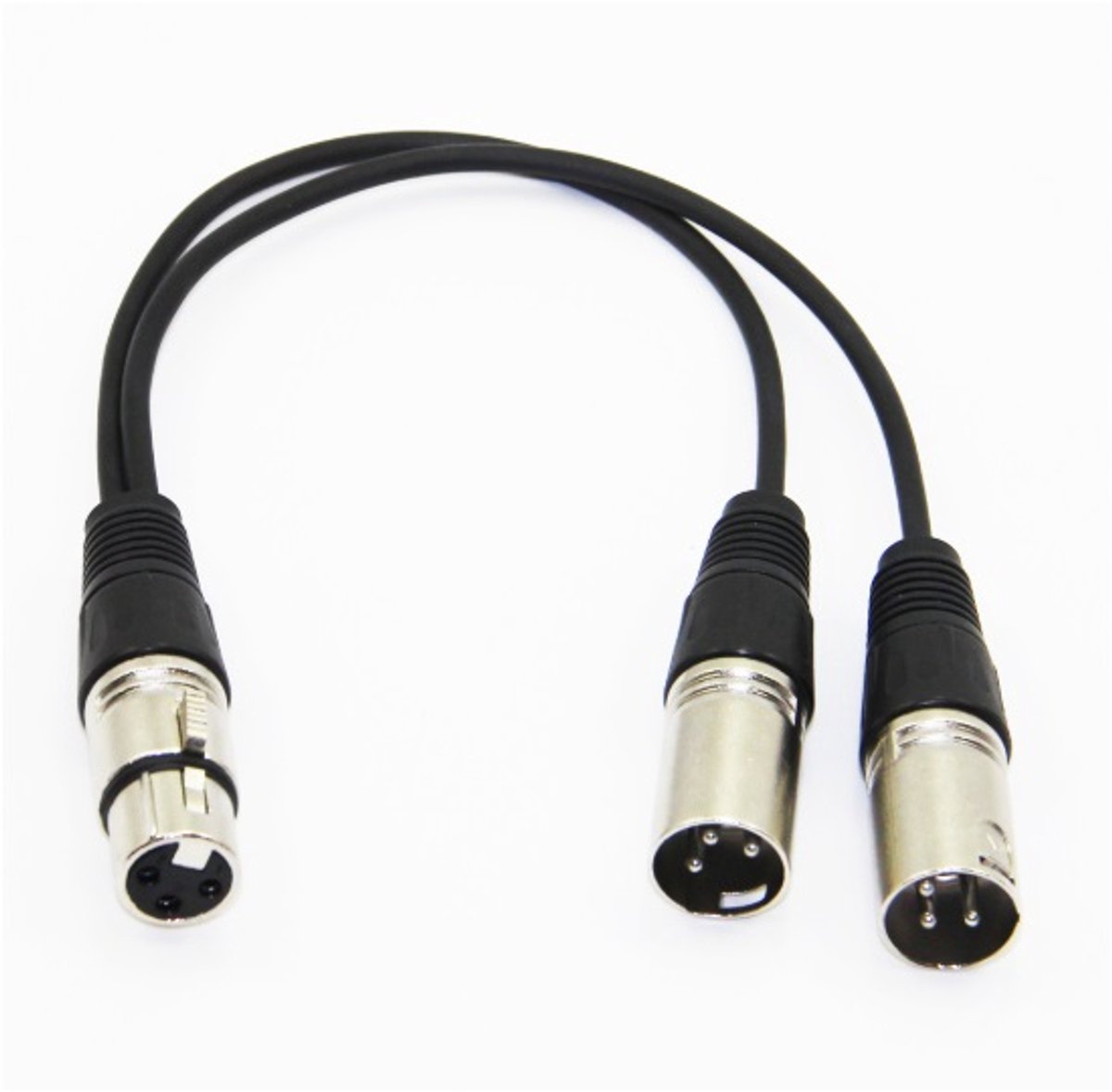1x XLR (v) - 2x XLR (m) audio splitter - 0,20 meter