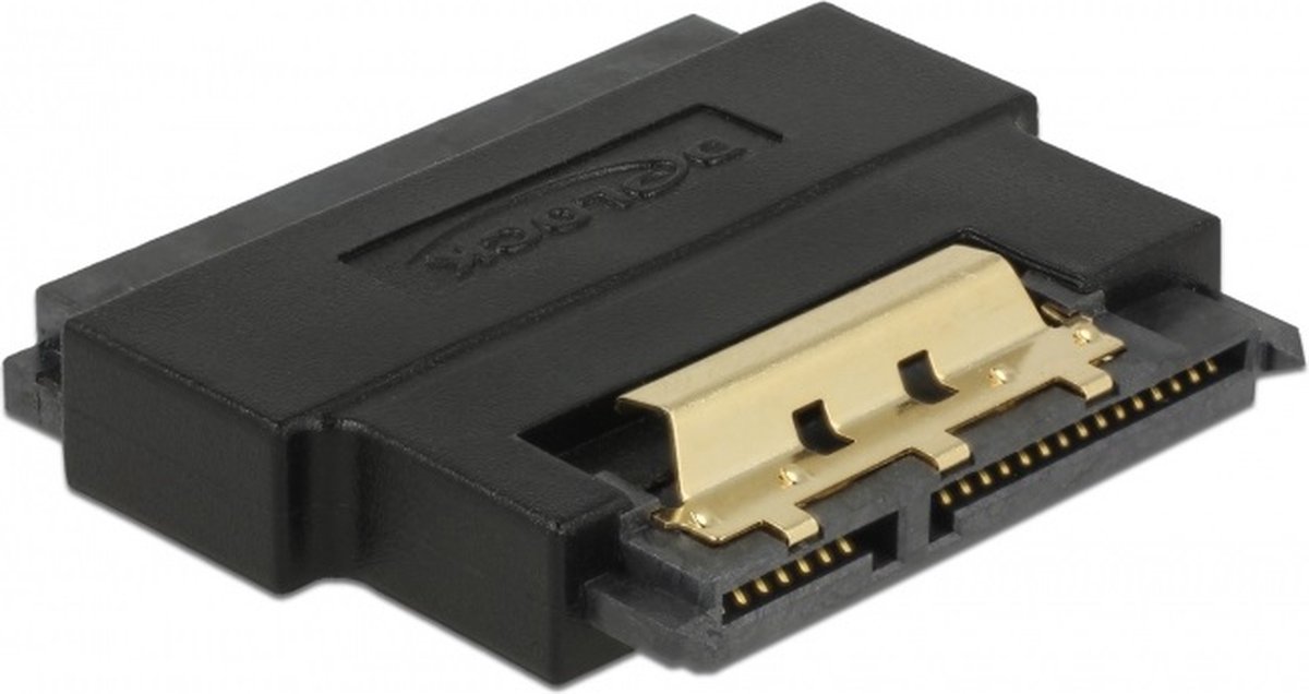SATA data- en voeding poortbeschermer - SATA600 - 6 Gbit/s / zwart