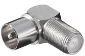 F (v) - Coax IEC (m) haakse adapter
