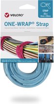 Velcro One-Wrap klittenband kabelbinders 200 x 12mm / lichtblauw (25 stuks)