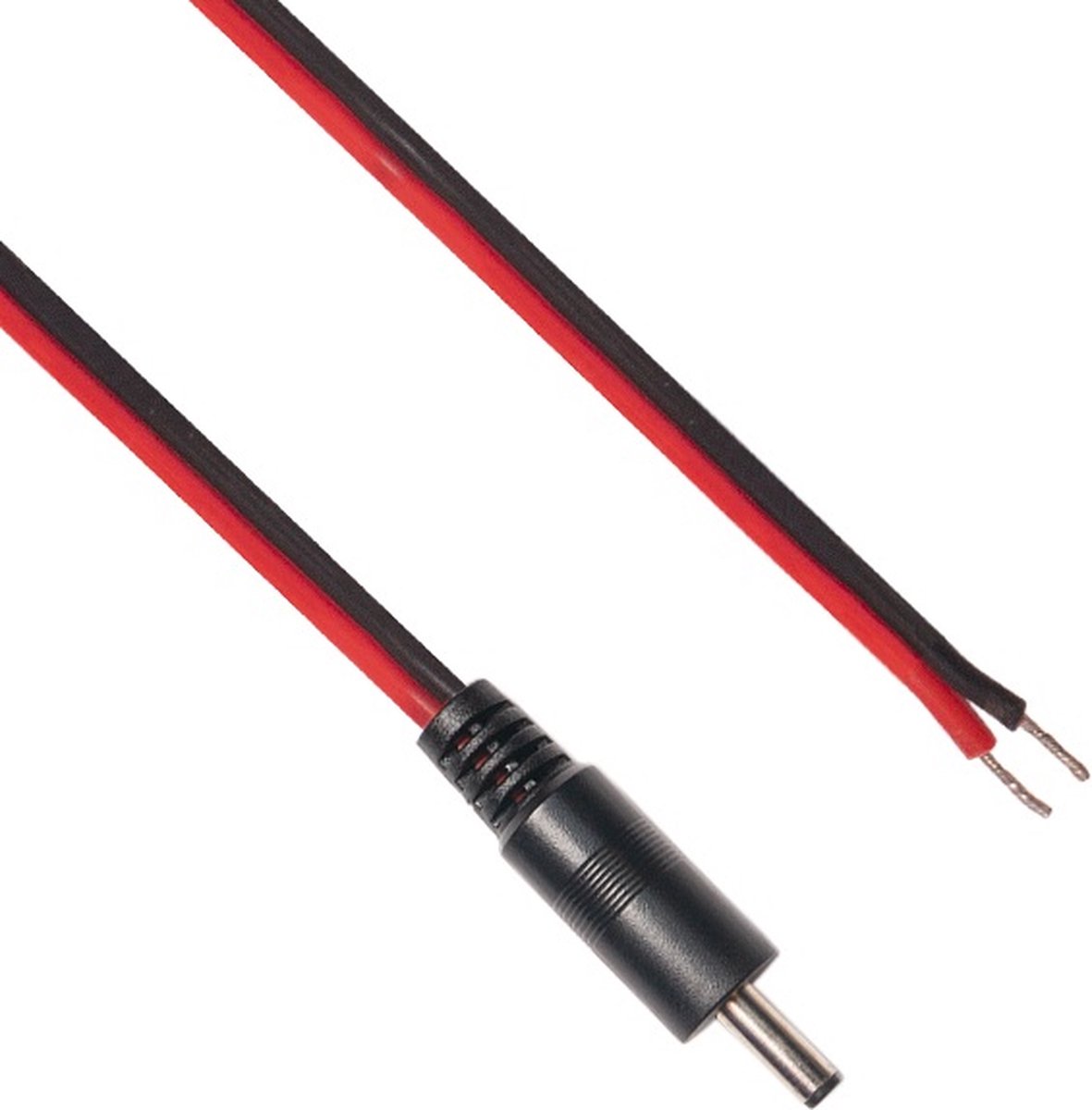 DC plug (m) 3,5 x 1,35mm stroomkabel met open einde - max. 3A / zwart/rood - 2 meter