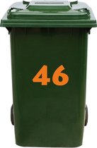 Kliko Sticker / Vuilnisbak Sticker - Nummer 46 - 14,7 x 25 - Oranje