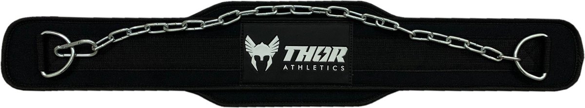 Thor Athletics - Dipping Belt - Gewicht Riem - Dip Gordel - Riem met Ketting - Belastbaar tot 100kg - Exrtra Groot Logo