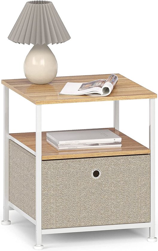 iBella Living - Industriële Bijzettafel - 45x45 cm - Nachtkastje
