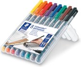 STAEDTLER Lumocolor F permanent pen - Box 8 kleuren