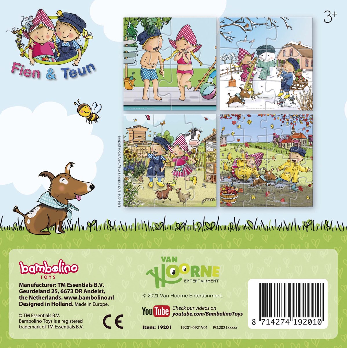 Bambolino Toys puzzel Fien & Teun 4 in 1 educatief peuter speelgoed -  kinderpuzzel... | bol.com