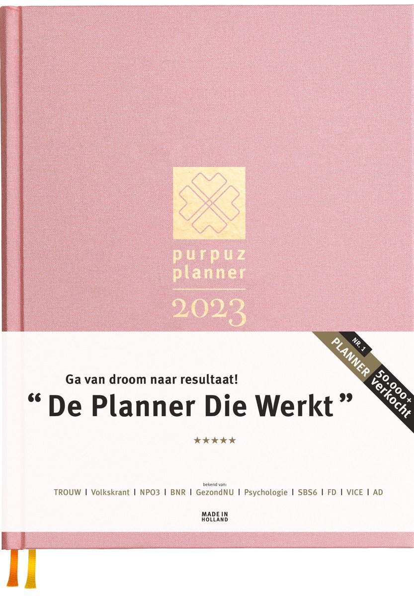 Purpuz Planner 2023 Agenda - Organiser - Haal je Doelen