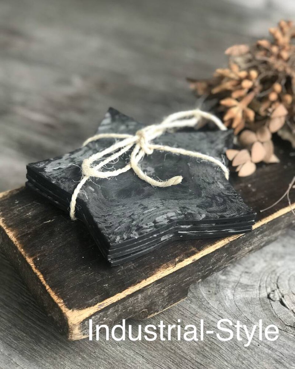 Set 4 ster vorm onderzetters kerst decoratie servies