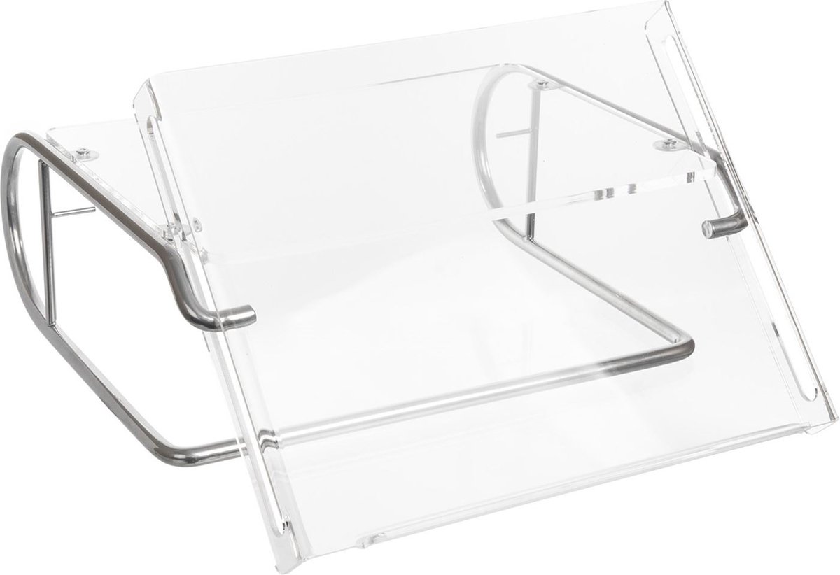 R-Go Tools Steel - Monitorstandaard - Document houder - Transparant