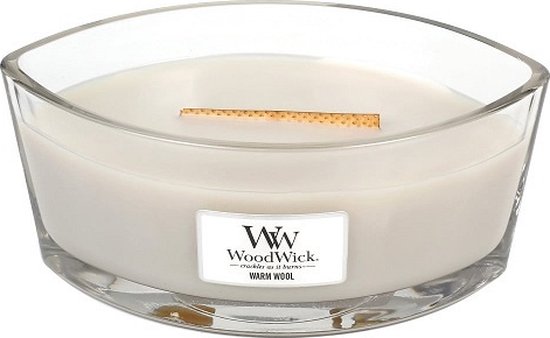 WoodWick Geurkaars Ellipse Warm Wool - 9 cm / 19 cm