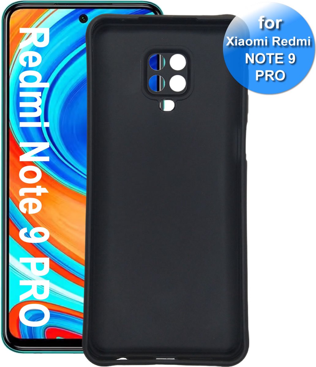 Xiaomi Redmi Note 9 PRO - Telefoonhoesje - Siliconen - Redmi Note 9 PRO Hoesje - Redmi Note 9 PRO achterkantje - Note 9 PRO Back Cover - Zwart