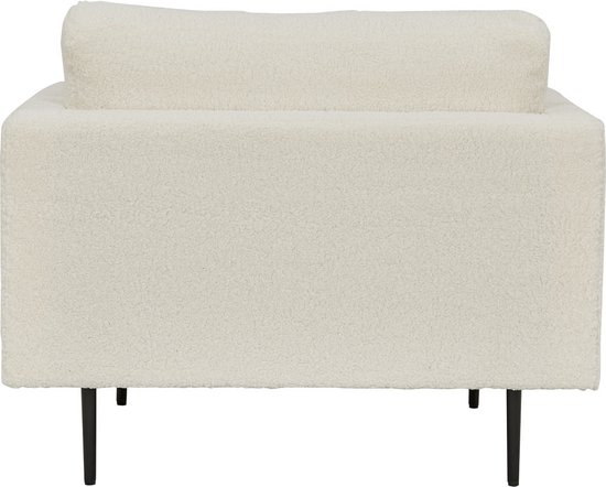 Fauteuil arbre teddy tissu blanc.