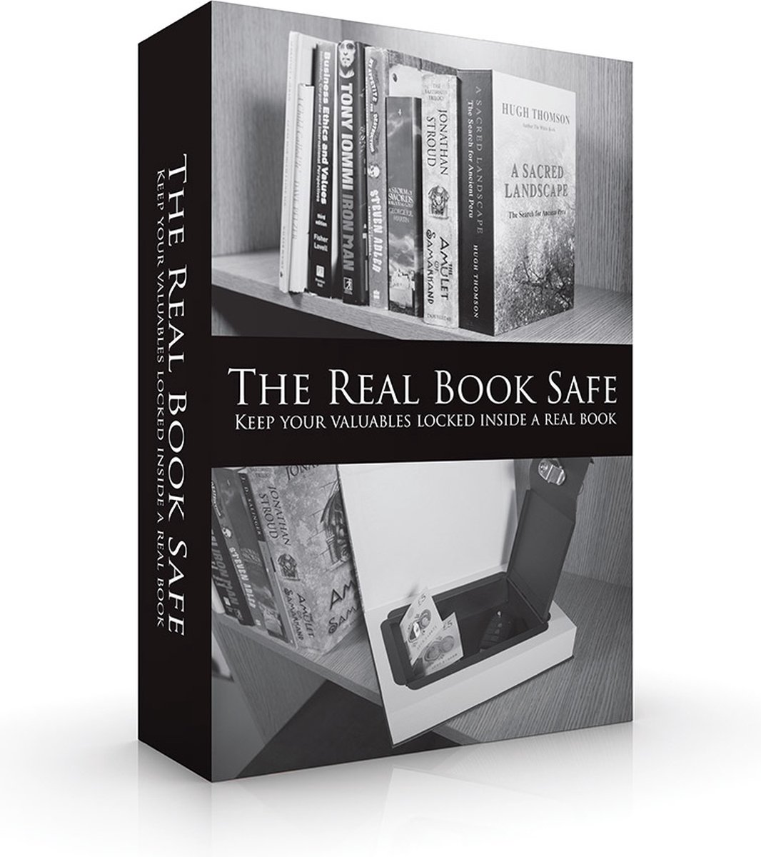 the real Book Safe - Metalen kluis verborgen in dit boek - 14 x 9,9 x 4,1 cm