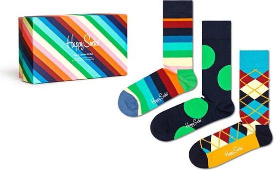Happy Socks Classics Socks Gift Set (3-pack) - Unisex - Maat: 36-40 | bol