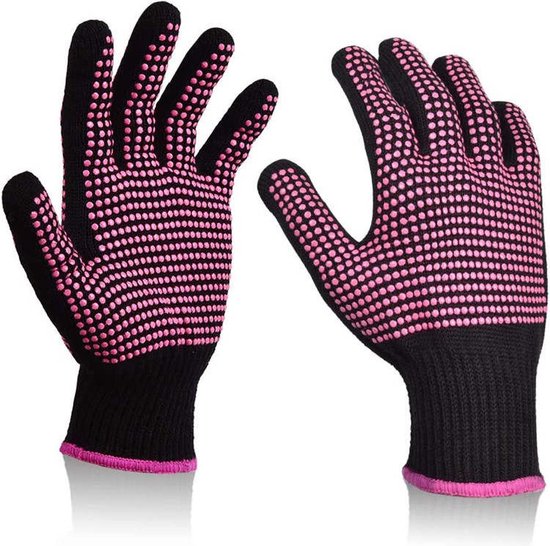 Krultang Handschoen - Hittebestendige Handschoen - Krultang - Stijltang Handschoen - Ovenhandschoen - BBQ handschoen - Hitte Handschoen - Roze