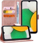 Hoesje geschikt voor Samsung Galaxy A03 Core - Book Case Leer Wallet Cover Portemonnee Pasjeshouder Hoes Roségoud