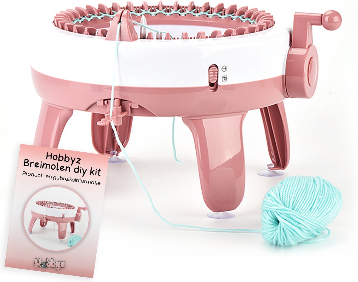 Luxe Hobbyz Breipakket Inclusief Breimolen Met 40 Naalden Breiwol luxe-hobbyz-breipakket-inclusief-breimolen-met-40-naalden-breiwol