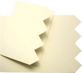 Dubbele Kaarten Set - Met vierkantjes Relief - 40 Stuks - 5 Kleuren - Met enveloppen - Maak wenskaarten voor elke gelegenheid