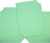 40 Boek Kaarten met envelop - Licht Groen - Maak zelf mooie Kaarten in de vorm van een boek