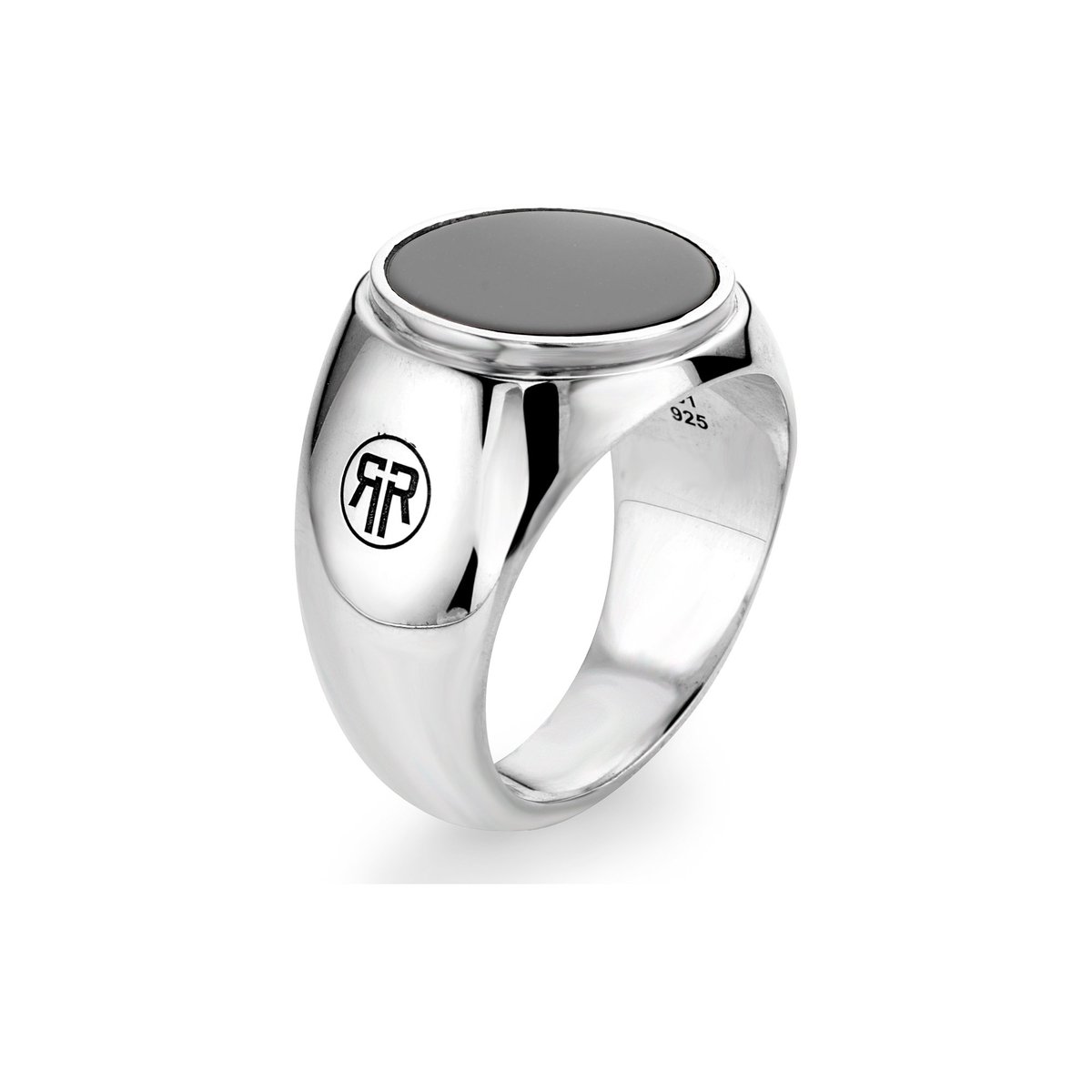 Rebel & Rose heren herenring 925 zilver Onyx 66 Zilver 32017381