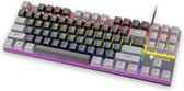 XUNFOX K80 RGB mechanisch 87keys TKL gaming toetsenbord - Windows/Mac game toetsenbord - blue switch - Mechanical Keyboard - QWERTY - anti-ghosting game toetsenborden - Zwart/Grijs