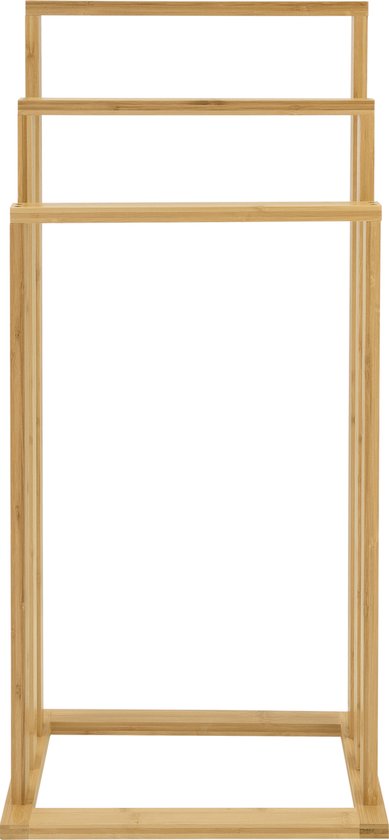 en.casa] Handdoekrek Tønsberg voor wandmontage 38x5x4 cm bamboe