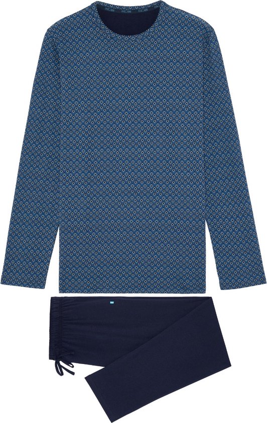 Hom Pyjama lange broek - I0RA Blue - maat M (M) - Heren Volwassenen - 100% katoen- 402442-I0RA-M