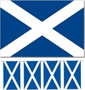Bellatio Decorations - Vlaggen versiering set - Schotland - Vlag 90 x 150 cm en vlaggenlijn 4 meter