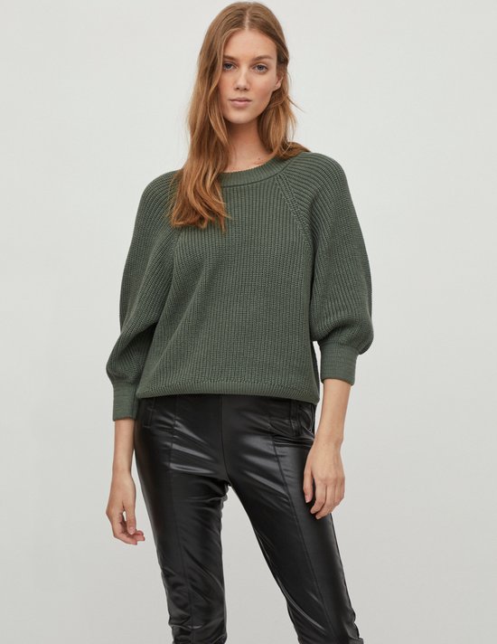 VILA VITILLA O-NECK 3/4 KNIT TOP Dames Pullovers - Maat L