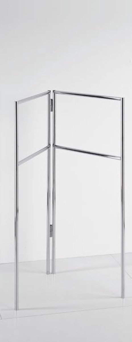 OML handdoekrek staand dubbel uitvouwbaar L40xH85cm blinkend wit