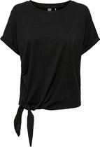 ONLY PLAY ONPBOLA LOOSE SS KNOT TEE - DAMES - ZWART