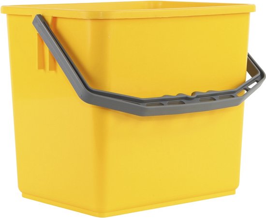 Synx Tools Emmer Geel - Werkwagen - Mopwagen - Schoonmaak / Schoonmaakartikelen - Rolemmers - 6 Liter