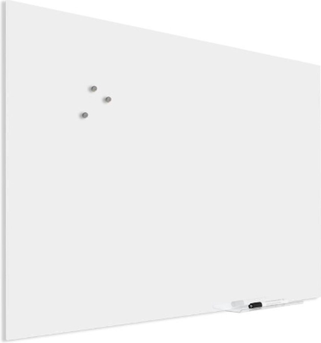 IVOL Glassboard Wit 60 x 90 cm - Magneetbord - Beschrijfbaar - Magnetisch prikbord - IVOL